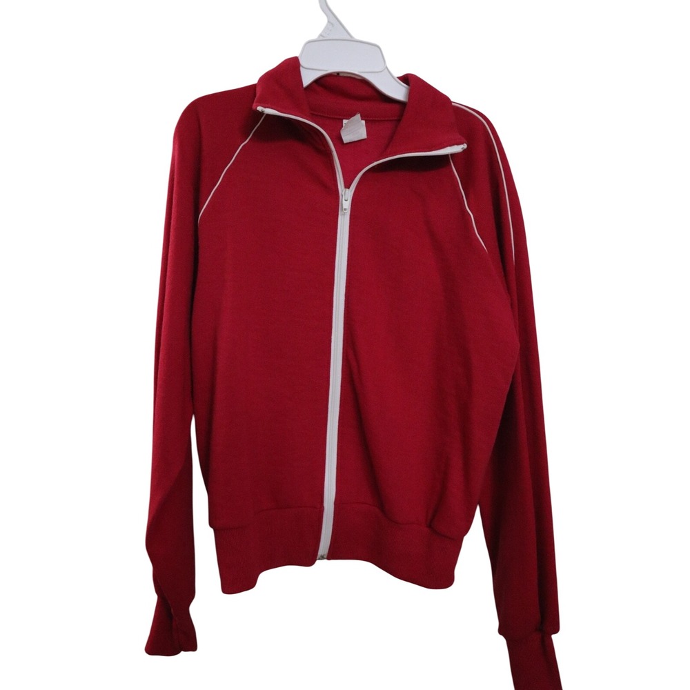 Sportswear Red Track Jacket Zip Up Athletic‎ Retro Small
